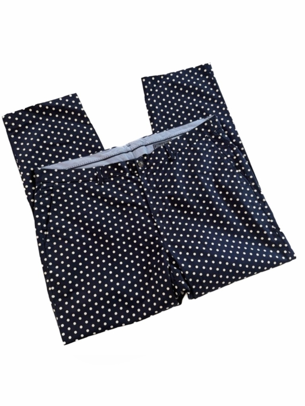 Vineyard Vines Pants Mens 40 x 30 Kentucky Derby Navy Polka Dot Chino Slacks - Picture 2 of 8